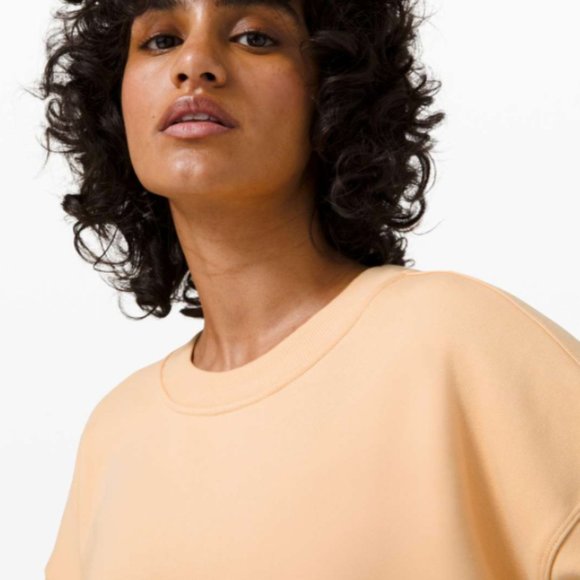 Lululemon Perfectly Oversized Crew Ivory Peach - Picture 9 of 12